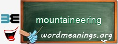 WordMeaning blackboard for mountaineering